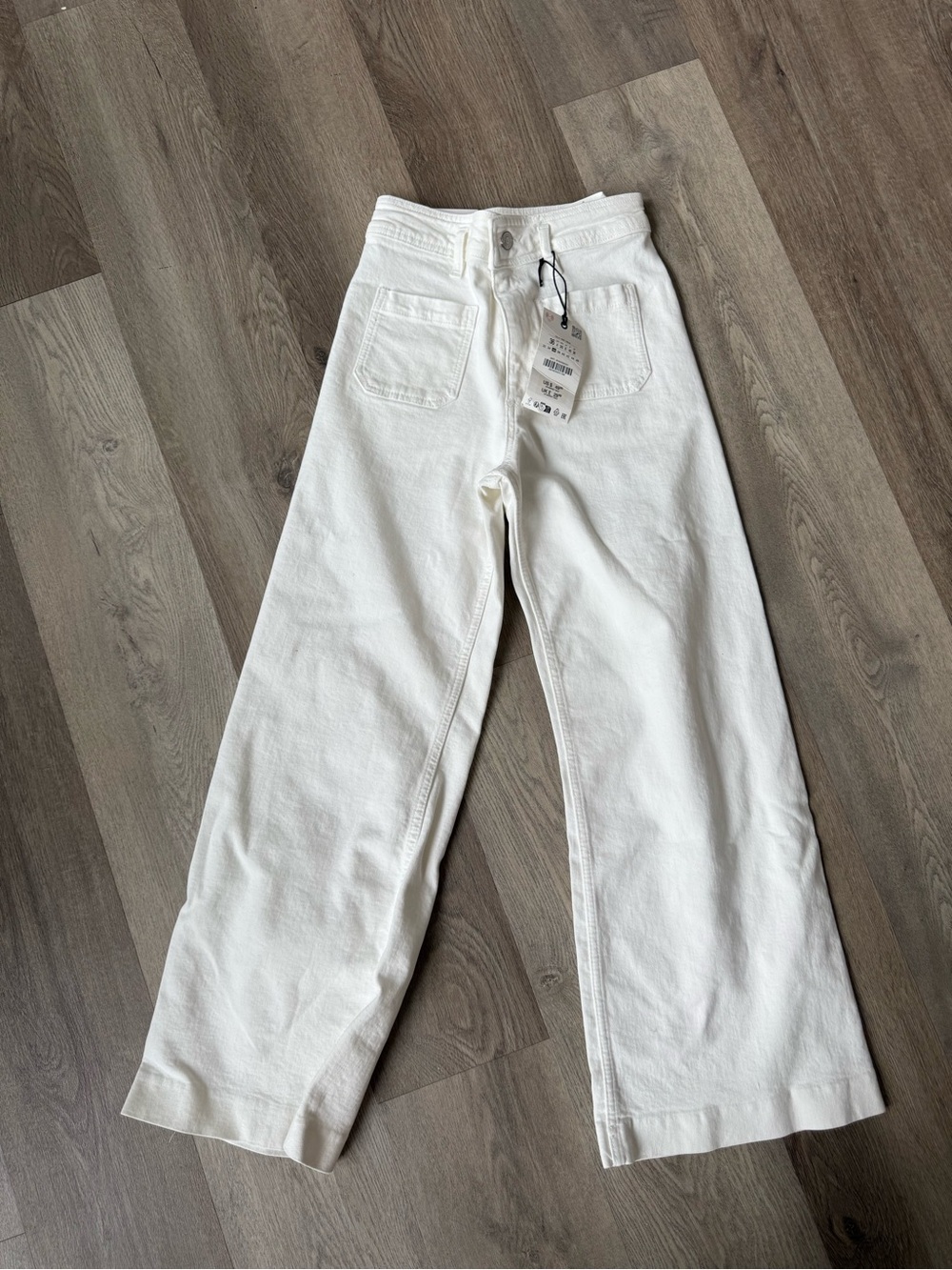 Zara White Wide-Leg Jeans